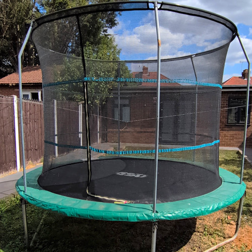 Trampoline with safety - with,